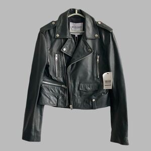 Walter Baker Hannah Leather Motorcycle Jacket, S